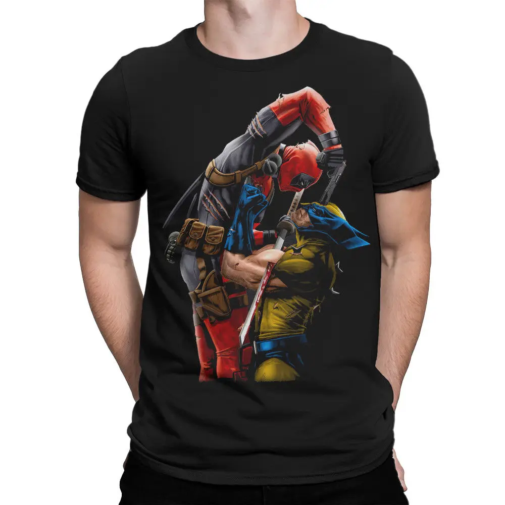 Дэдпул против футболка, Comics Tee, все размеры футболка Homme 2019 новый мужской короткий рукав хлопковая одежда рубашка для тинейджеров дизайн