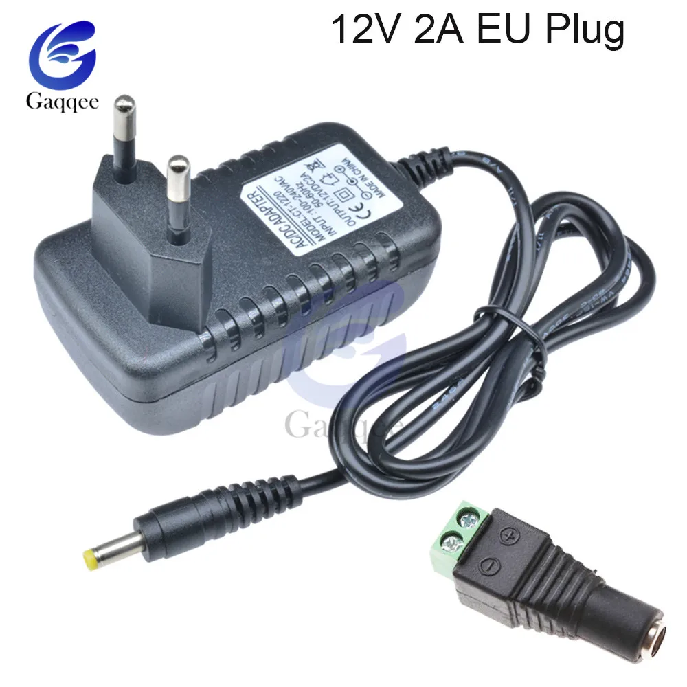 ЕС и США драйвер plug адаптер переменного тока 110V 220V DC/DC 12V 2A 5V 1A 5,5*2,1 мм светодиодный Питание+ femalе для Светодиодные ленты конвертер