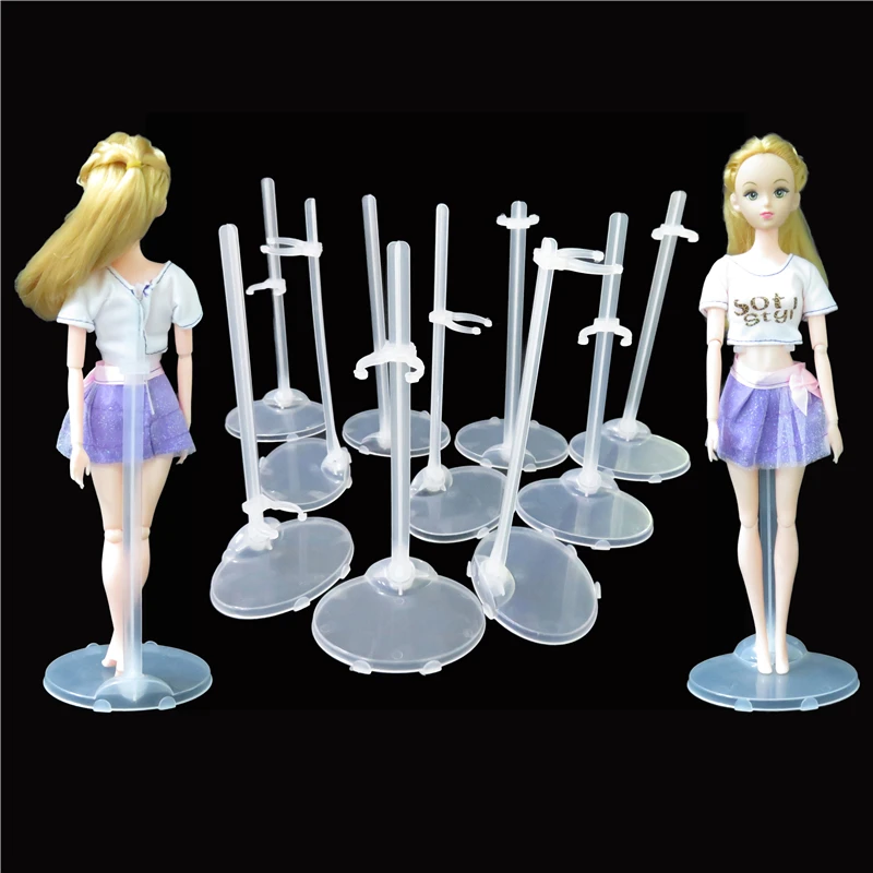 

10 Pcs/Lot Translucent Doll Stand Display Holder Model Mannequin Display Accessories Doll Stand Baby Toys for Doll Accessories