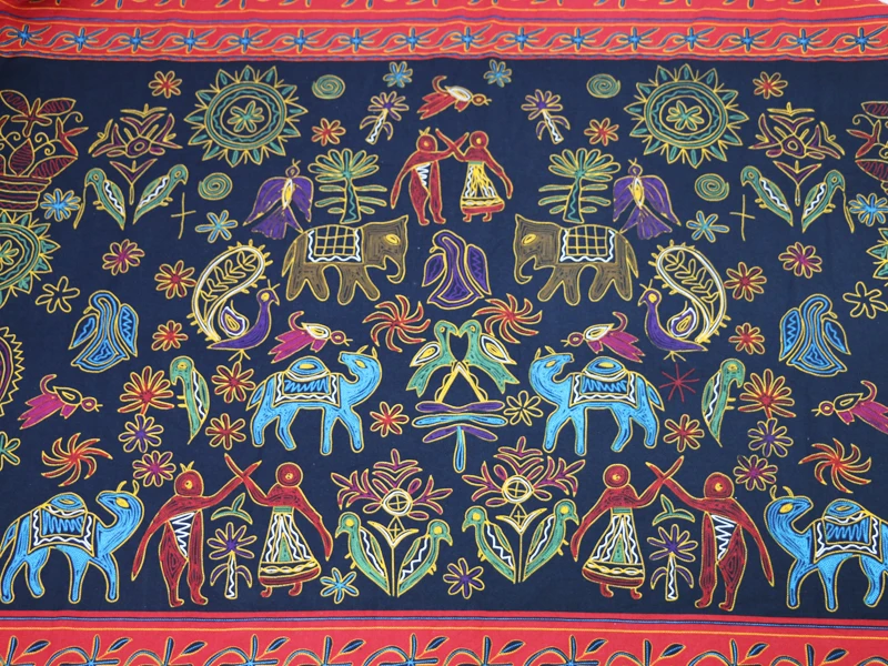 Винтажная хлопковая льняная Этническая ткань tecido 100*145 см с принтом в египетском стиле