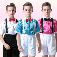 10 компл.) cookan костюмы мальчик ученик хор мальчик представление в детском саду под костюм с короткими рукавами костюм Дианы Принс полный комплект