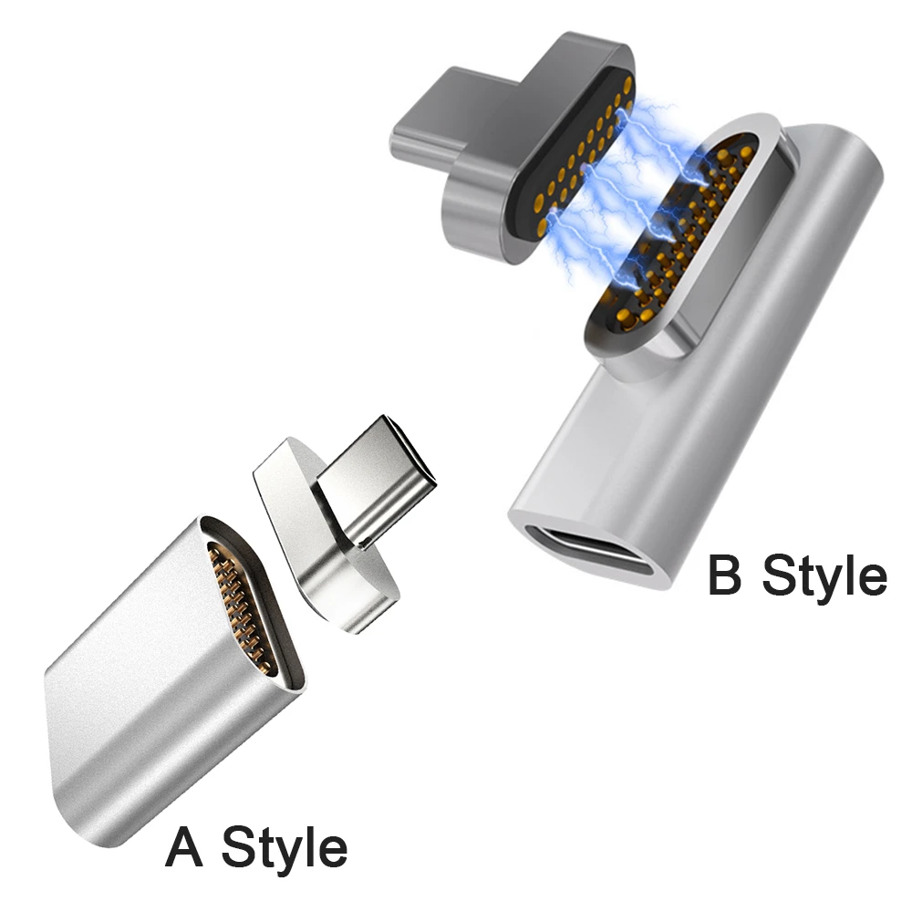 Высококачественный Магнитный usb адаптер с 20 контактами коннектор Type C PD 100 Вт для