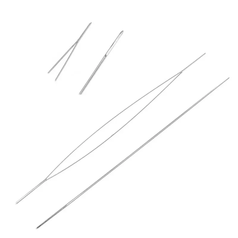 

5PCs Threading String/Cord Needles Silver Tone (Over $120 Free Express)