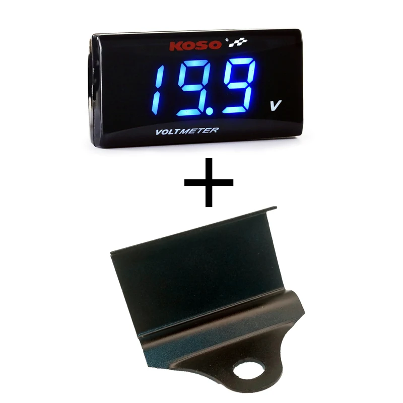 Voltmeter-BLUE Универсальный DC 12 В светодиодный цифровой дисплей вольтметр Мини измеритель напряжения для Honda Yamaha Kawasaki Ducati KTM Автомобили Мотоциклы транспортные средства - Цвет: Voltmeter-BLUE