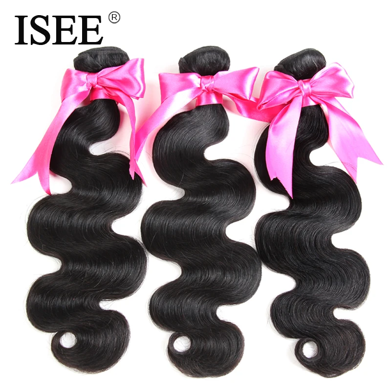 ISEE Peruvian Body Wave font b Human b font font b Hair b font Bundles 1
