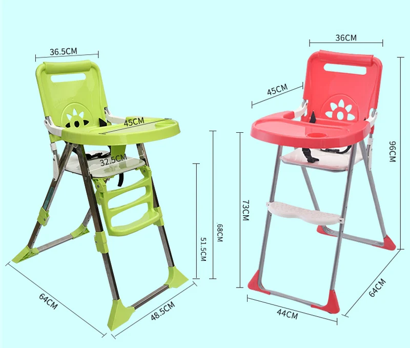 Переносной высокое детское кресло для кормления сиденье Многофункциональный складной регулируемый детей, обеденный стол кресла