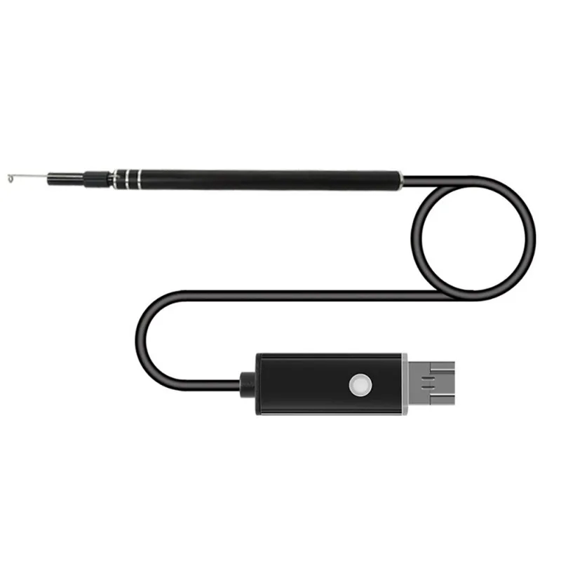 

2 in1 Ear Spoon 5.5mm Otoscope Endoscope Ultra-small Visual Lens Mini Camera Borescope High-definition Pixels with 6 LED Lights