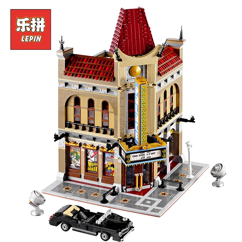 

LEPIN 15006 City Palace Cinema Model Building Blocks Set Bricks Toys Compatible Legoing Creative 10232 Toys For Children Gift