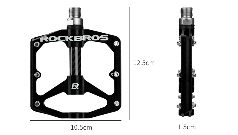 ROCKBROS, велосипедные педали из алюминиевого сплава, сверхлегкие велосипедные педали BMX, герметичные, 2 подшипника, педали для шоссейного горного велоспорта, велосипедные детали