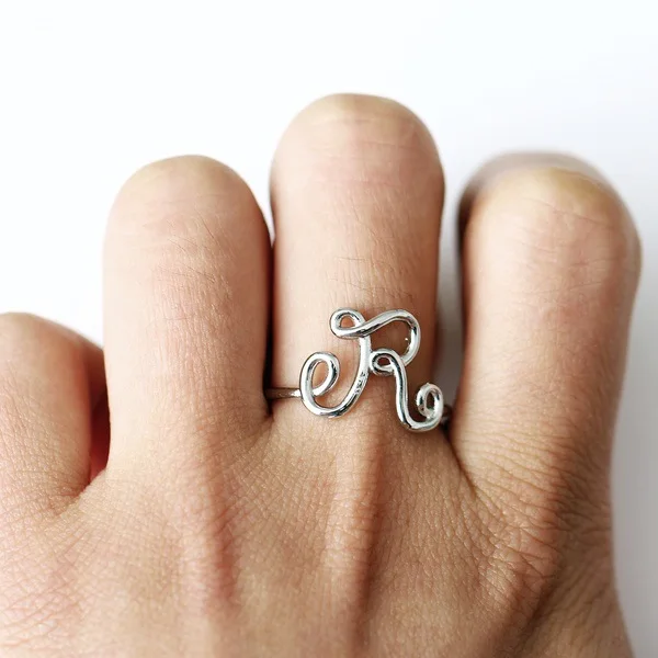 The R Alphabet Diamond Ring | PC Jeweller