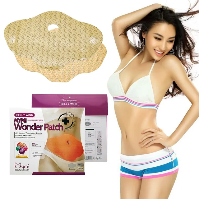 

10 Pcs Mymi Wonder Patch Quick Slimming Patch Belly Slim Patch Abdomen Slimming Fat Burning Navel Stick Weight Loss Slimer Tool