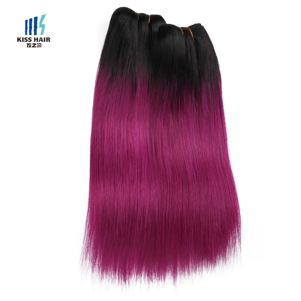 Hair Care 10 18 Inch Purple Ombre Clip In Hair Extensions Human