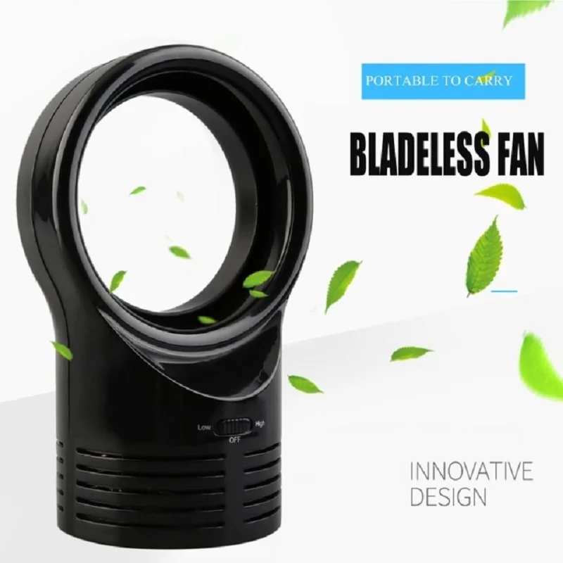 

2019 Portable Bladeless Fan Mini AirFlow Cooling Fan Adjustable Wind Speed Mute Dedicated USB Fan for Home Office Home Appliance