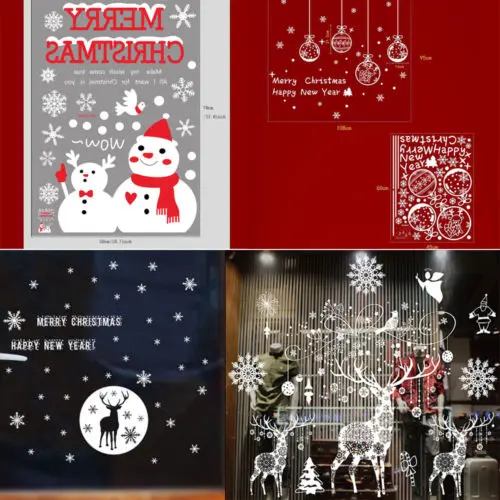Christmas Snowflake Frozen Decal Window Removable Wall Sticker Vinyl Art Xmas Home Decor Christmas Snowflake Frozen Decal Window Removable Wall Sticker Vinyl Art Xmas Home Decor