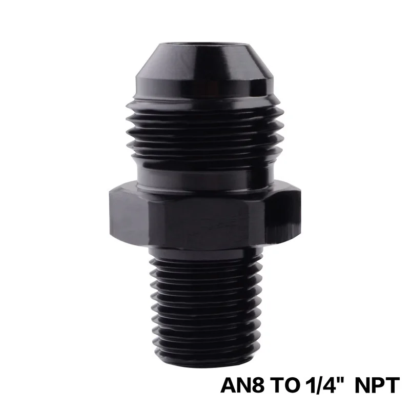 ESPEEDER черный алюминиевый штекер AN8 до 1/" AN8 до 3/8" AN6 до 3/" AN4 до 1/4" NPT прямой адаптер масляный радиатор фитинг - Цвет: AN8
