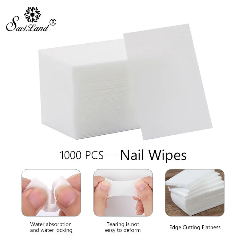 

Savialnd Wipes Napkins Nail Art Pure Cotton Nails Pads Paper for Nails Nail Art Tool