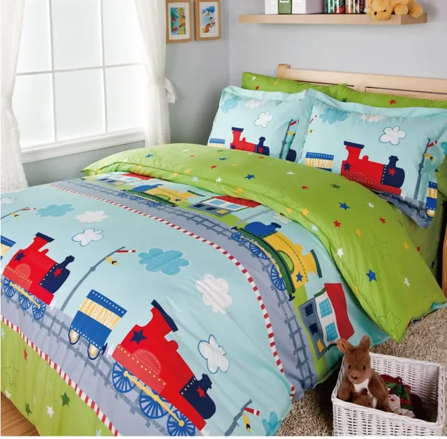 Train bedding sets\/kids bed\/bed cover set\/sheets for bed\/boys comforter sets\/comforter sets ...