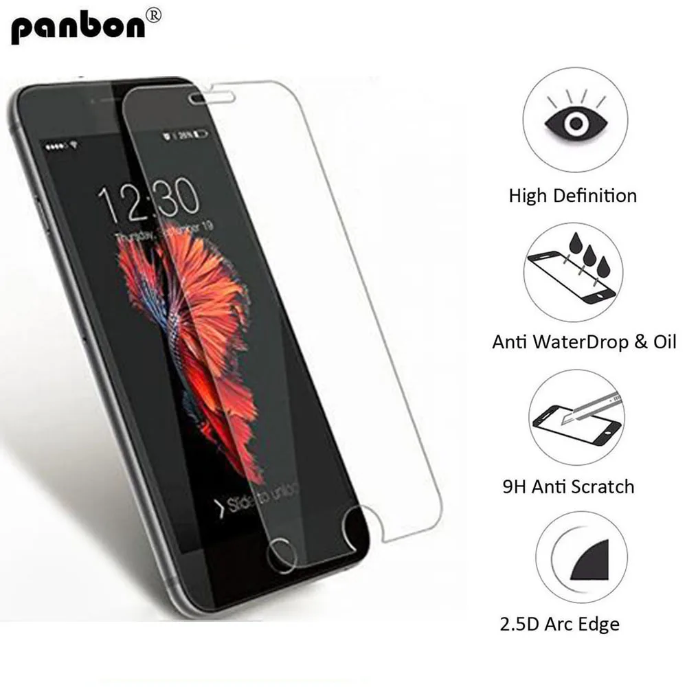 Panbon защитный Стекло для iPhone x 6 7 8 6s plus закаленное на айфон 6S Plus 5 SE 5S 5C 4 4S 9H |