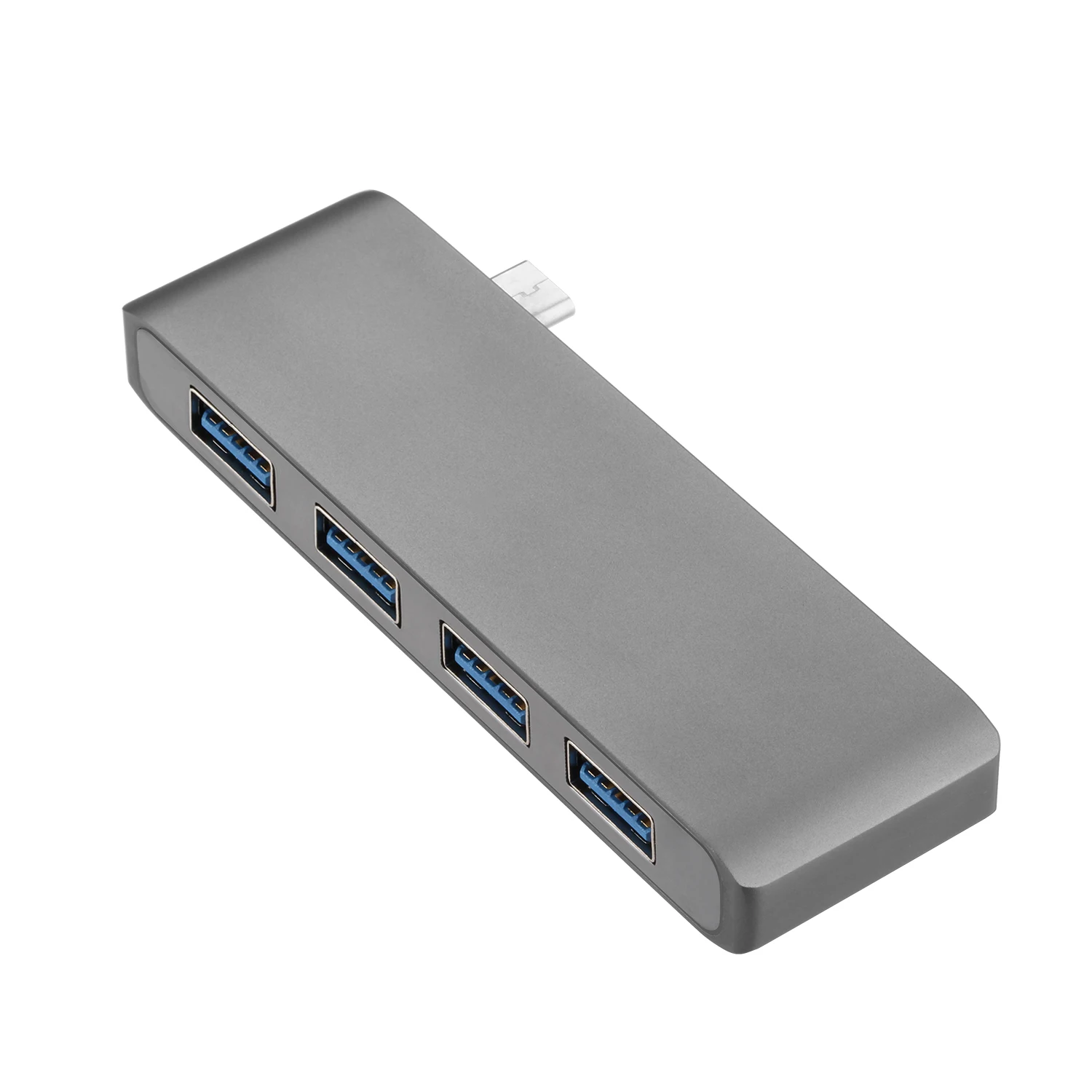 Usb-хаб Basix type c с 4 портами, Высокоскоростной USB 3,0, 5 Гбит/с, Разветвитель USB 3,1 Для MacBook Pro huawei P30/P20, usb-хаб type c - Цвет: gray