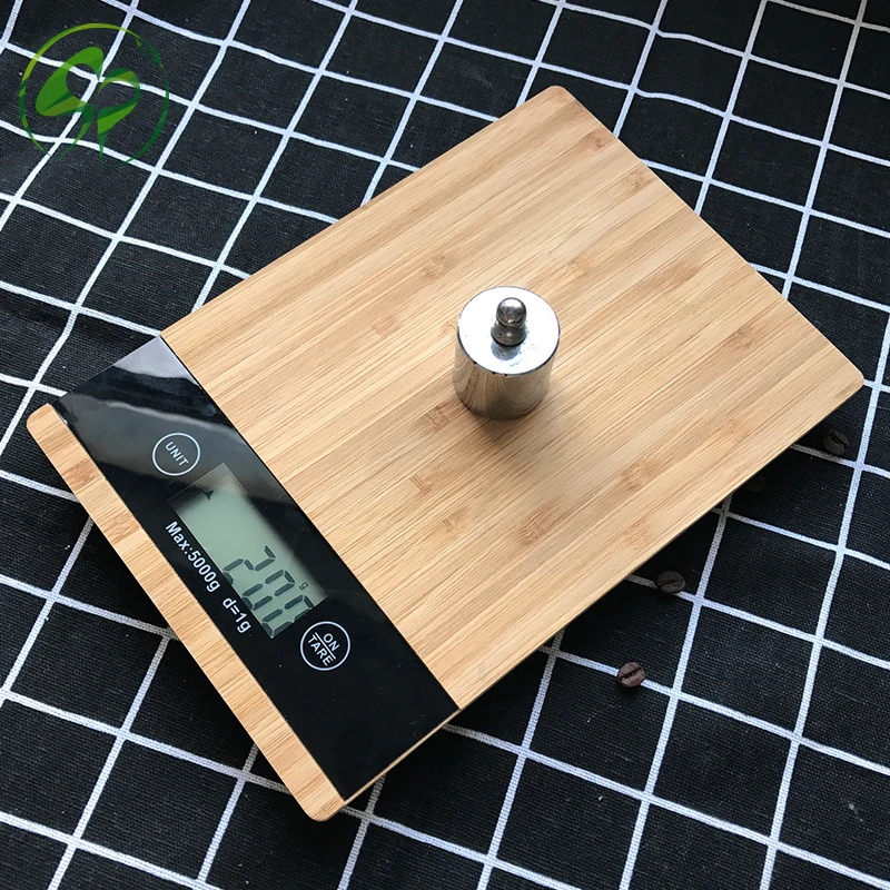 

Kitchen Scale Electronic Scale Digital Kitchen Scale 5kg/1g Food Diet Weight Balance Wood Scale Mini Retro LCD