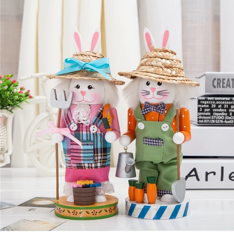 ^Cheap New 25Cm High Christmas Holiday Nutcracker Cute Rabbit Vintage German Wooden Table Walnut Toy Zakka Dolls ^Cheap New 25Cm High Christmas Holiday Nutcracker Cute Rabbit Vintage German Wooden Table Walnut Toy Zakka Dolls