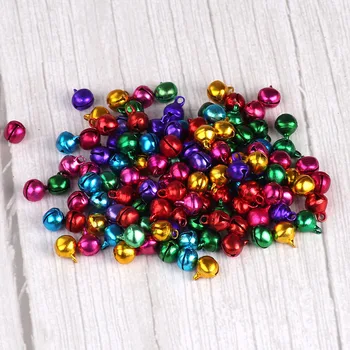 

10mm 100pcs Jingle Bells Iron Bells For Crafts Small Beads Festival Christmas Bells Decoration Accessories timbre campanellini