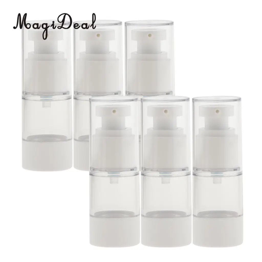 6 Pieces Empty Beauty Moisturizing Vacuum Spray Bottle Scent Pump Sprayer 15 / 30 ml for Women Daily Use