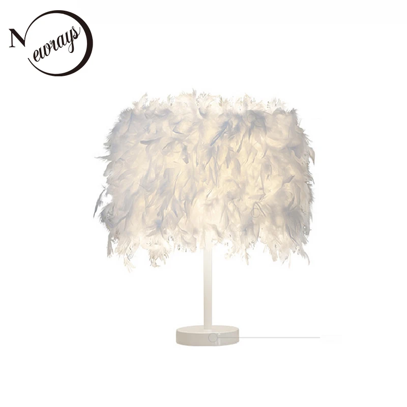 Modern novelty feather hand knitted desk light E27 220V ...