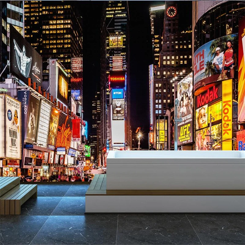 Wellyu papel de parede para quarto пользовательские обои Европейский стиль ретро Городской Ночной Декор KTV фон обои 3d