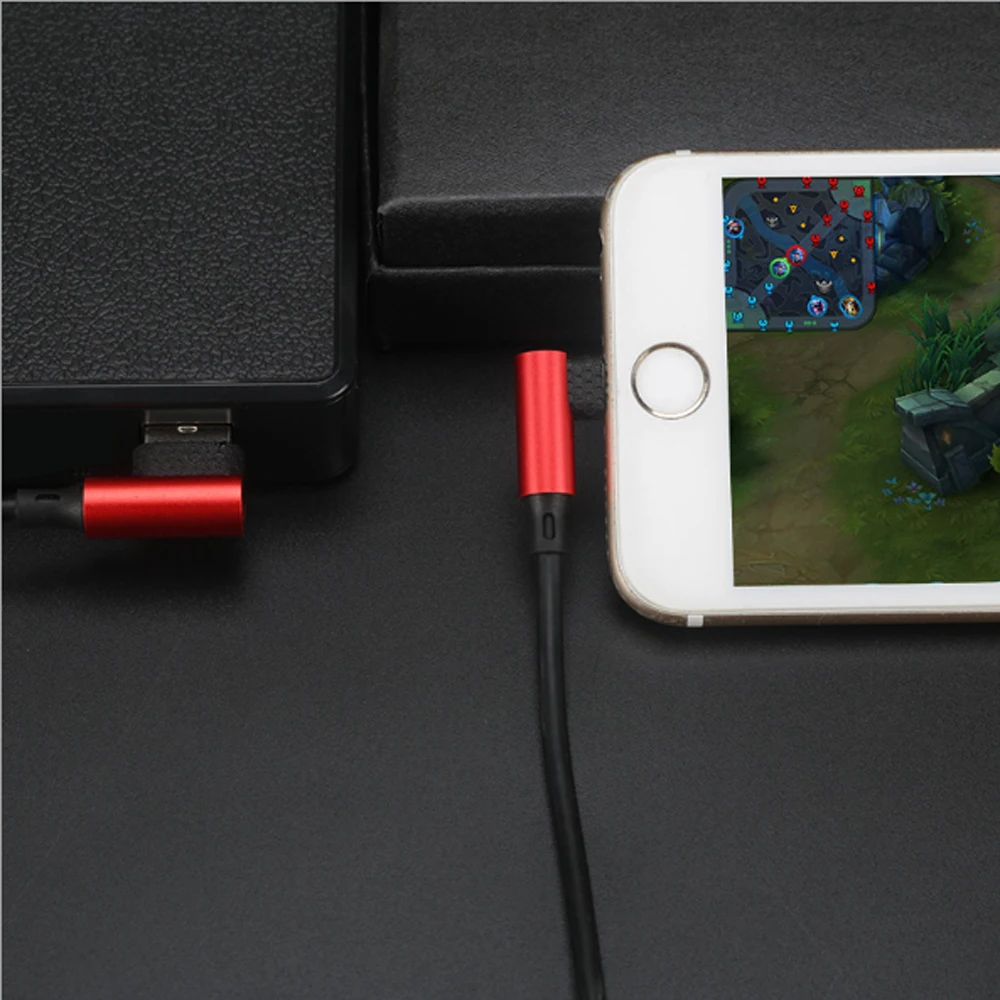 100 шт. 90 градусов двойной изгиб локоть кабель для передачи данных Micro USB Type C iPh