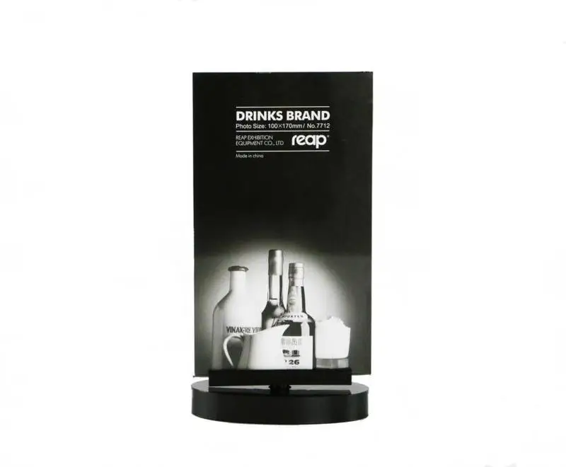 

Rotatable acrylic frame Stand restaurant label holder price tag display menu holder stand counter top desk sign food advertising