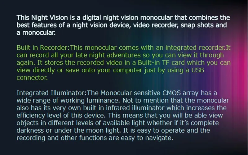 Binocular para a Caça de Longa Distância na Noite Visão Noturna Tático Monocular Profissional Digital Telescópio Infravermelho hd Spotting 10 High Quality Ferramenta
