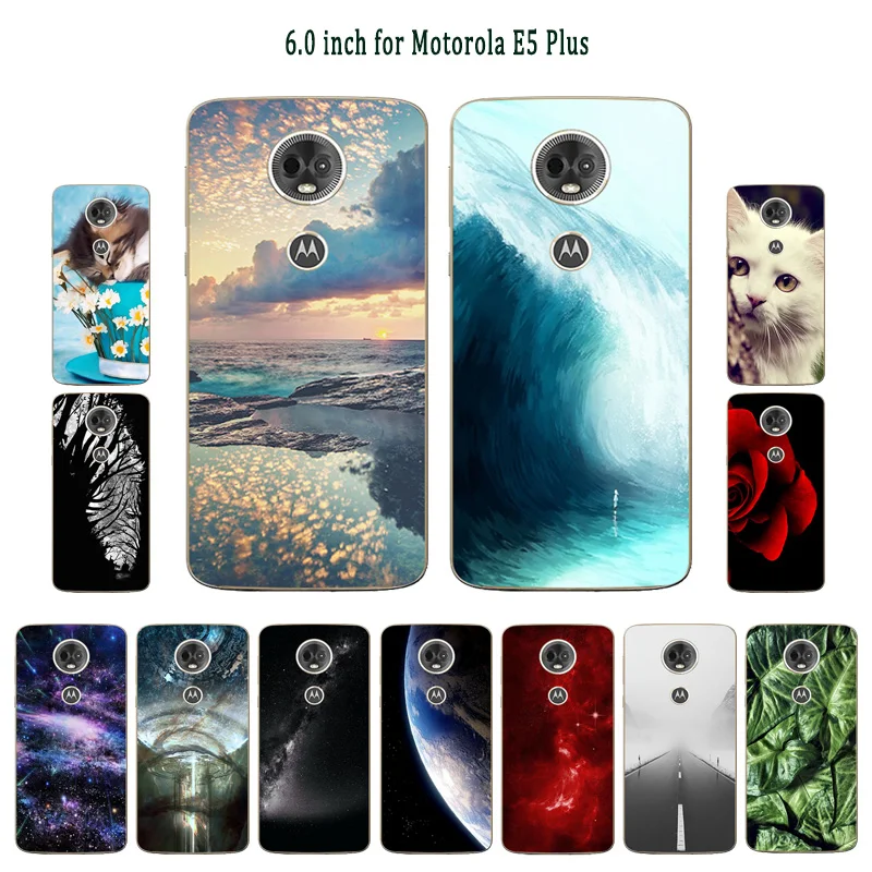 Чехол для телефона Motorola E5 Plus 6 0 дюйма чехлы MOTO E5Plus мягкий силиконовый чехол из ТПУ