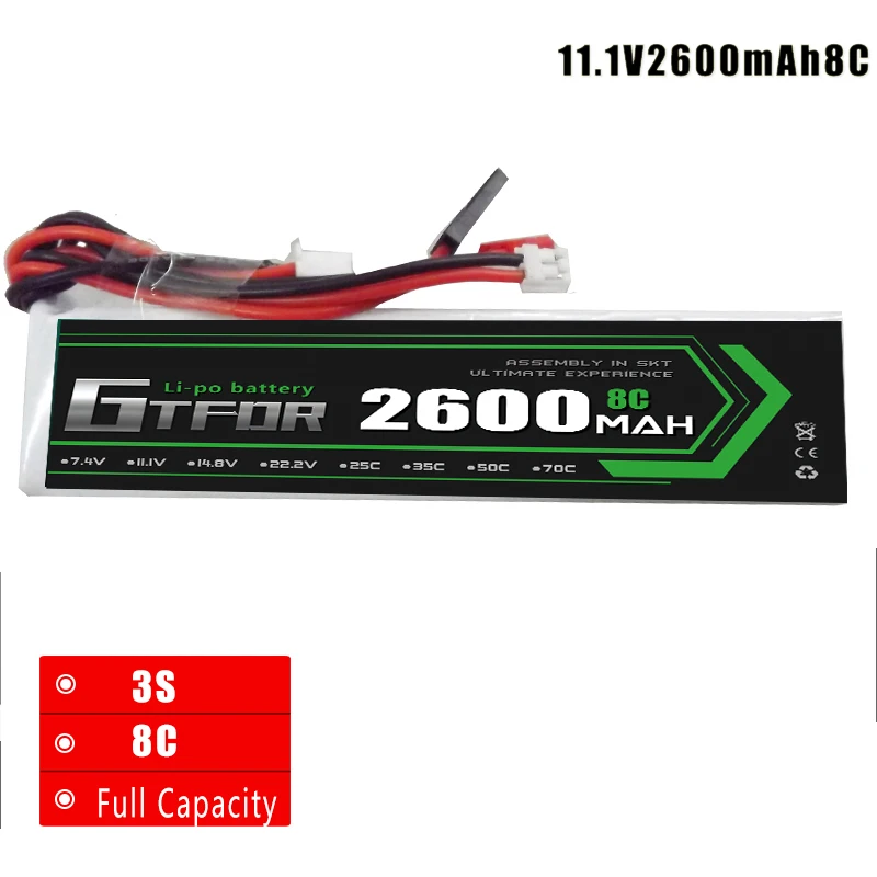 

2600mAh 11.1V 8C Battery Hubsan X4 PRO transmitter / H109S / H501S/H502S/ H301S remote controller FPV1 DEVO F12E JR WK-2801PR