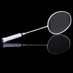 Graphite Single Badminton Racquet Professional Carbon Fiber Badminton Racket with Carrying Bag FK88