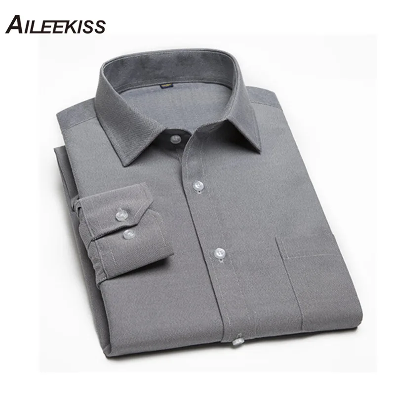 2019 Новая Коллекция бренда Для мужчин с длинным рукавом работы мужские рубашки в деловом стиле рубашки мужской полный рубашка 4XL плюс