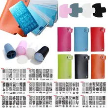 10 листов ногтей штамповки пластины+ штамп-инструмент для дизайна ногтей+ скребок+ сумка для хранения комплект CD88