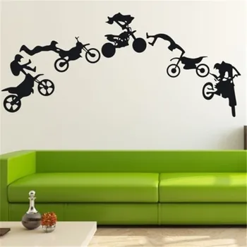

Motocross Motor Bike Home Wall Decor Waterproof Removable Home Room Vinyl Decal PVC Wall Sticker Art DIY Mural