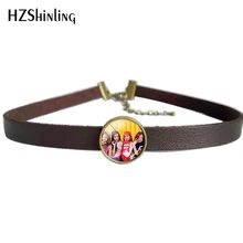 Новинка Kpop черно-розовое кожаное колье-чокер для женщин альбом как если бы это ваш Last1 кожаное Чокер Ожерелье