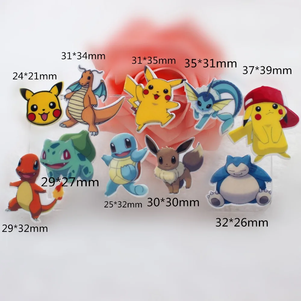 

10pcs/lot kawaii planar resin cabochons flat back resin crafts resin cartoon character