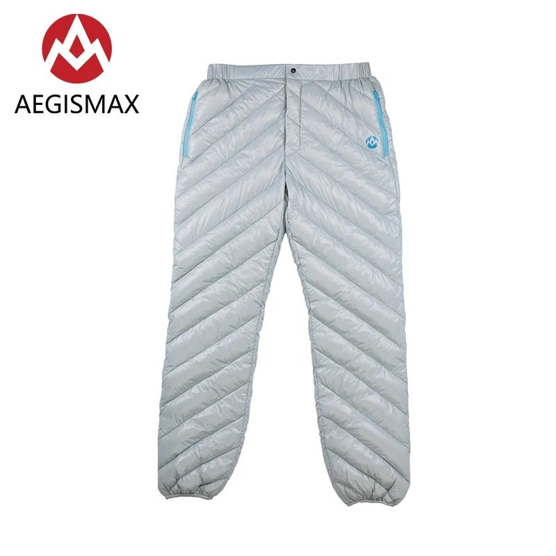 AEGISMAX, для путешествий, ультралегкие, унисекс, 95%, белые, гусиный пух, брюки для улицы, для кемпинга, водонепроницаемые, теплые, гусиный пух, брюки, 800FP - Цвет: Gray standard