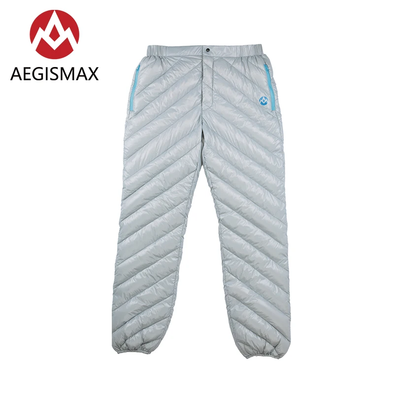 Gray standard AEGISMAX, для путешествий, ультралегкие, унисекс, 95%, белые, гусиный пух, брюки для улицы, для кемпинга, водонепроницаемые, теплые, гусиный пух, брюки, 800FP - Цвет: Gray standard