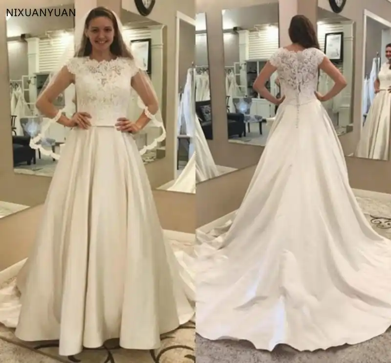 wedding dress with pockets plus size