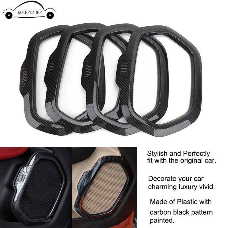 4Pieces/set ABS Plastic Door Speaker Horn Frame Covers For 2015 2017