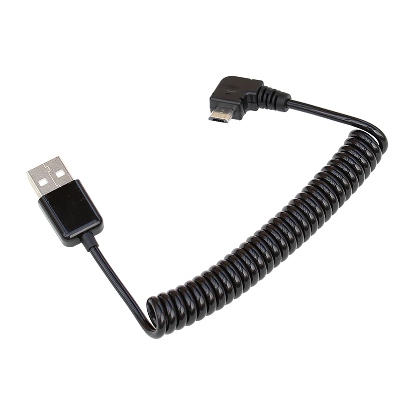 25 см пружинный Спиральный USB 2 0 штекер к Micro кабель для синхронизации данных и