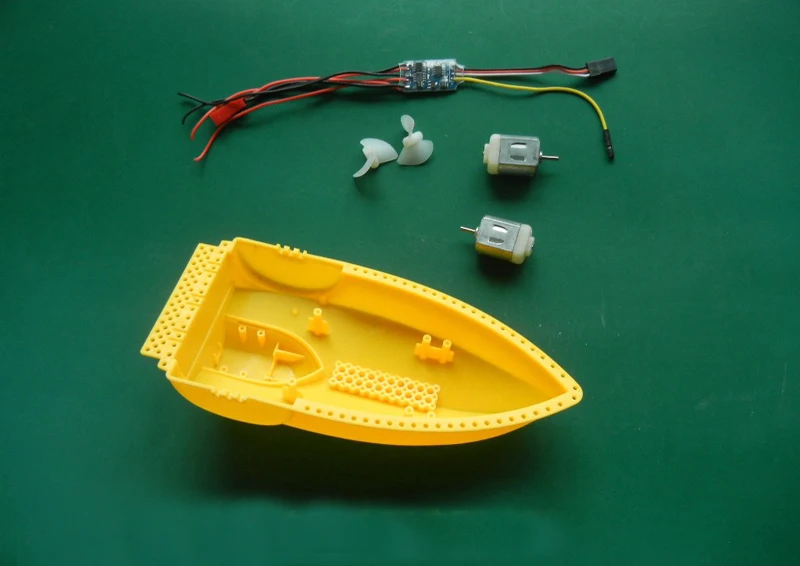 1Set Mini Boat Drive Kit Hull+Dual 130 Motor+25mm Propeller+2CH One Way ESC DIY Toy Spare Parts for RC Model | Игрушки и хобби