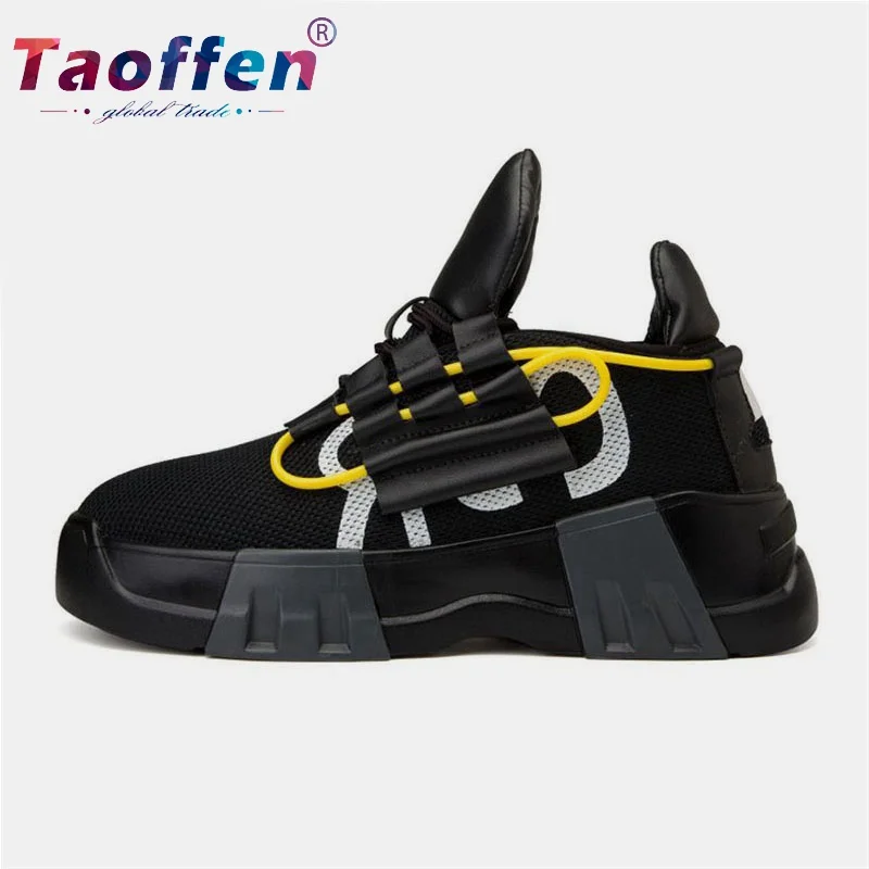 

Taoffen 2019 Super Hot Sale Fashion Sneakers Sports Daily Man Shoes Men Slip On Thick Bottom Running Shoes Footwear Size 39-44
