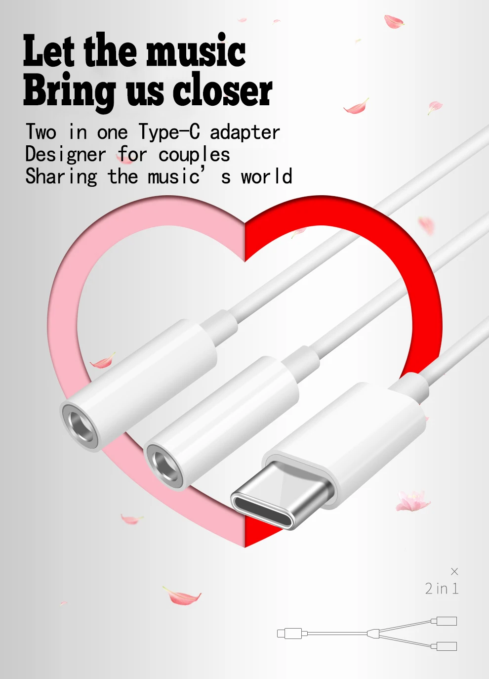 Type-C до 3,5 мм двойной аудио адаптер для наушников 2 в 1 для пары Share для huawei mate 20 P30 pro Xiaomi Mi 8 9 аудио кабель