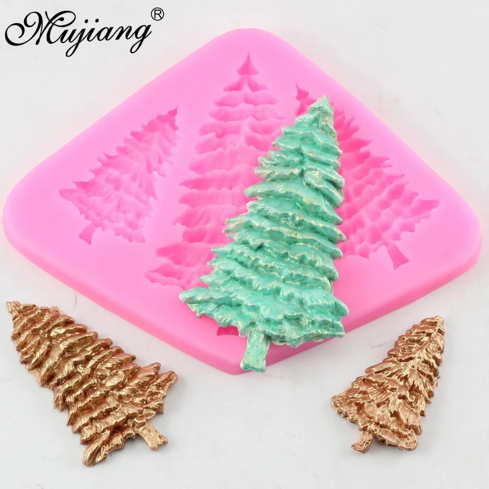 

Tree Shaped Silicone Mold Chocolate Candy Molds Christmas Tree Cake Border Fondant Cake Decorating Tools Cupcake Baking Mould