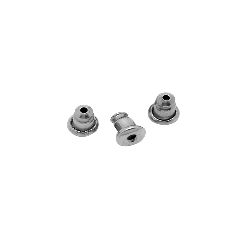 50 шт. заглушки для сережек из нержавеющей стали 6 Х5 мм|silver tone|earring back stopperearring backs |